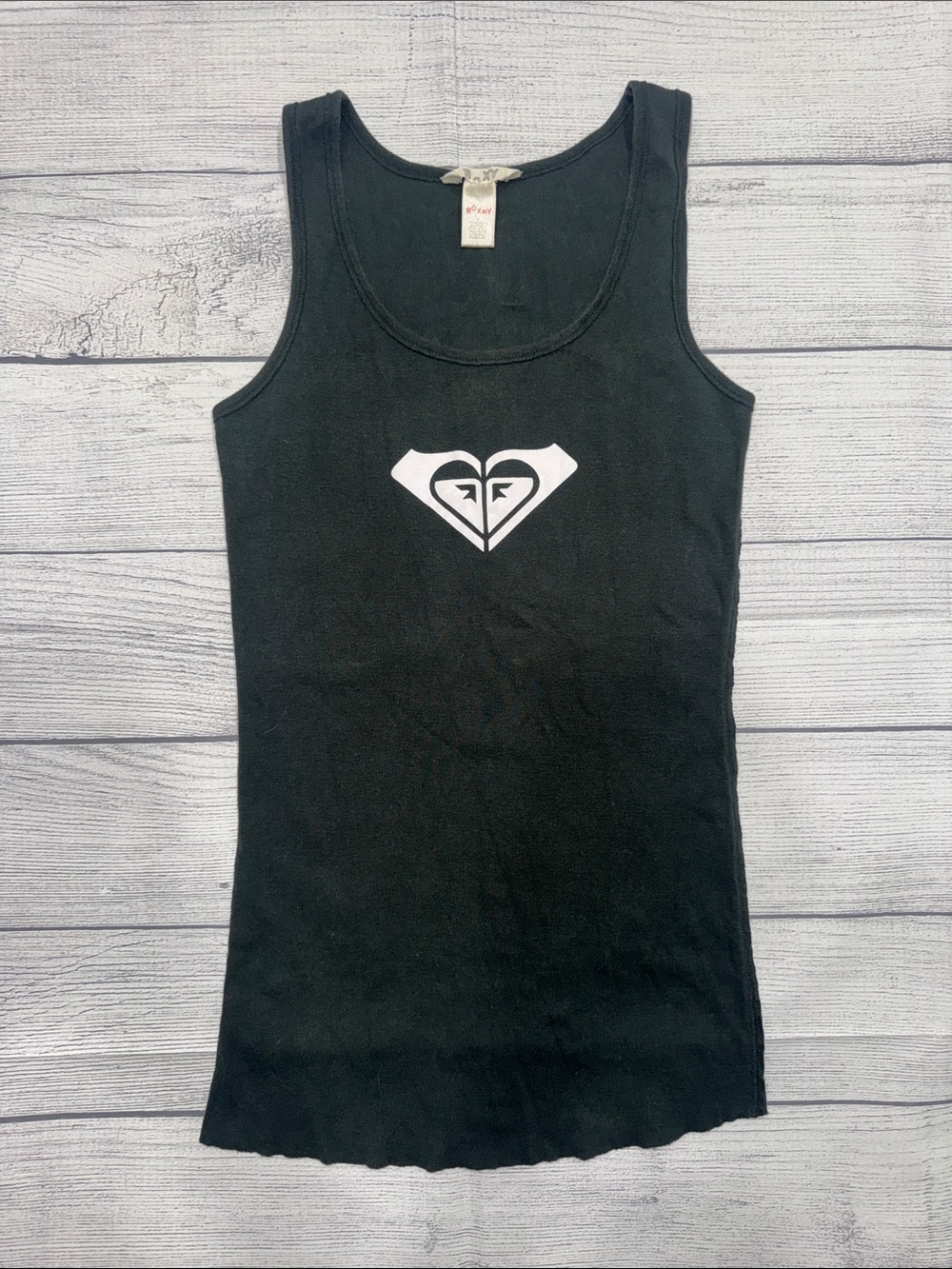 Roxy Dark Green Tank with White Heart Logo